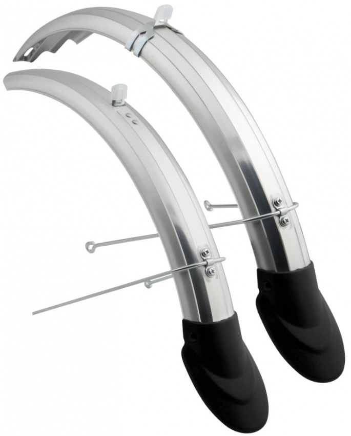 Комплект крыльев 20" SP56A 7A полноразмерные пластиковые серебр. с брызговиками 