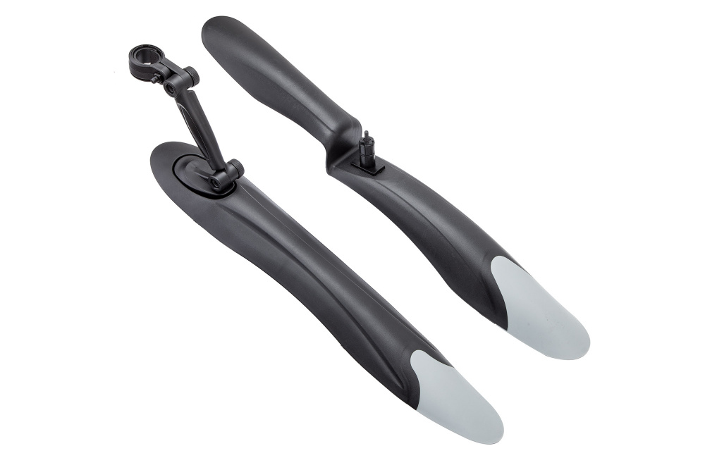 Комплект крыльев 24"-26" XGNB-057, пластик, полуфэт, чёрно-серые 610243