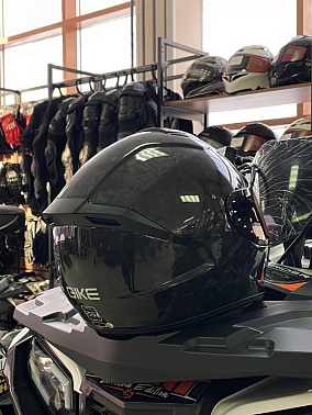 Шлем интеграл HETOSHI QIKE CARBON FIBER XD1-474 цв.Черный р. L