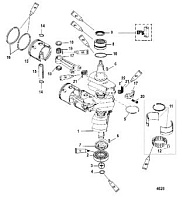 Коленвал, поршни и шатуны 2-Х ТАКТНОГО ПЛМ MERCURY 90 Серийный номер от 0P325500 и выше