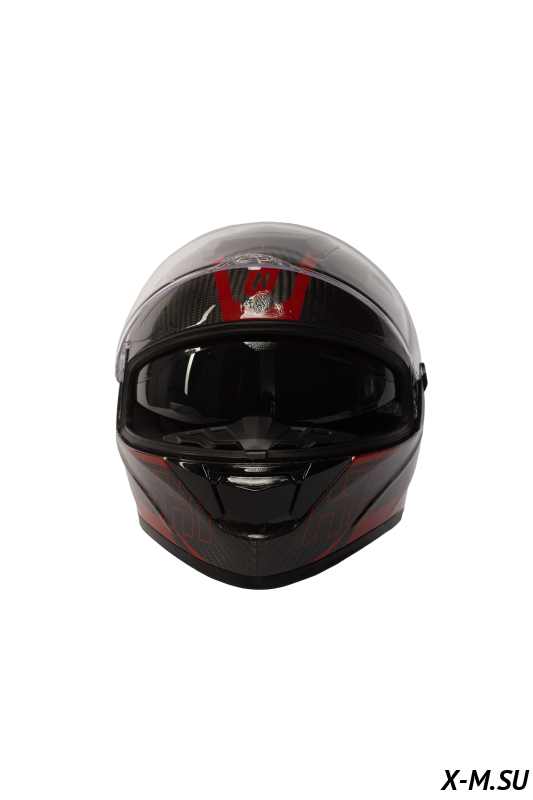 Шлем интеграл карбоновый HETOSHI FF936 CARBON RED WHITE р.M