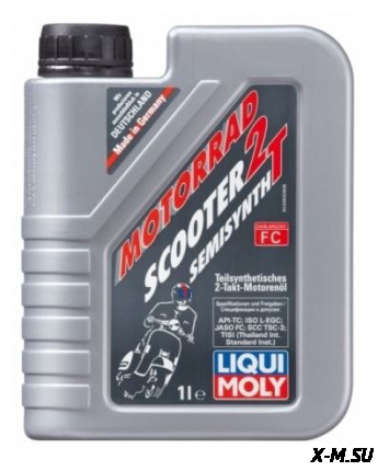 Масло LiquiMoly п/синт д/скутеров Motorrad Scooter 2T 1л