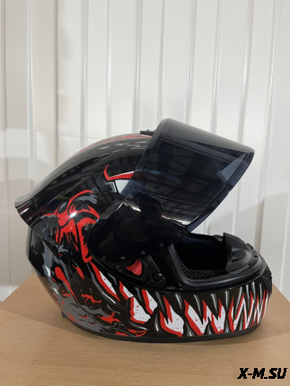 Шлем интеграл HETOSHI XD1-94 цв. Черно-красный  р. L