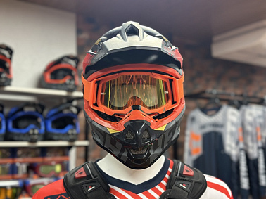 Шлем кроссовый HETOSHI OF836 EXOSS CROSS PRO MX289 цв.Черно-красно-желтый Матовый р.XL