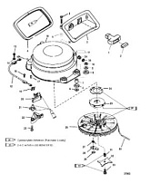 Стартер в сборе (ручной) 2-Х ТАКТНОГО ПЛМ MERCURY 50EO Серийный номер от 9973100 до 0P016999